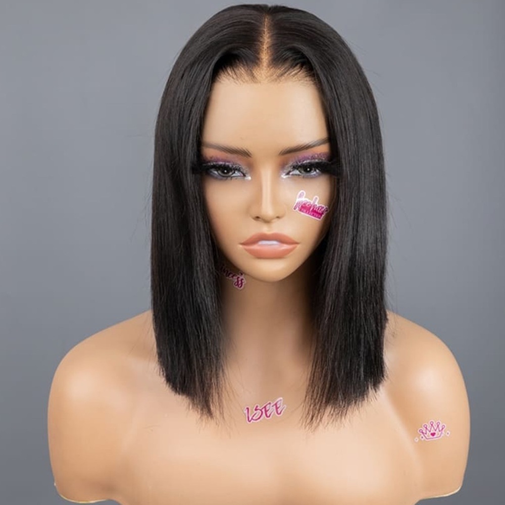 Sleek Black Bob Wig